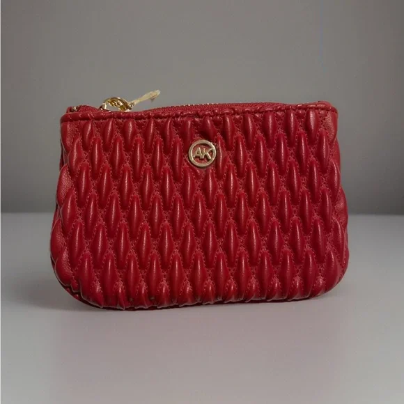 Anne Klein Red Quilted Wallet Pouch w/ Keychain NWT - Picture 2 of 6